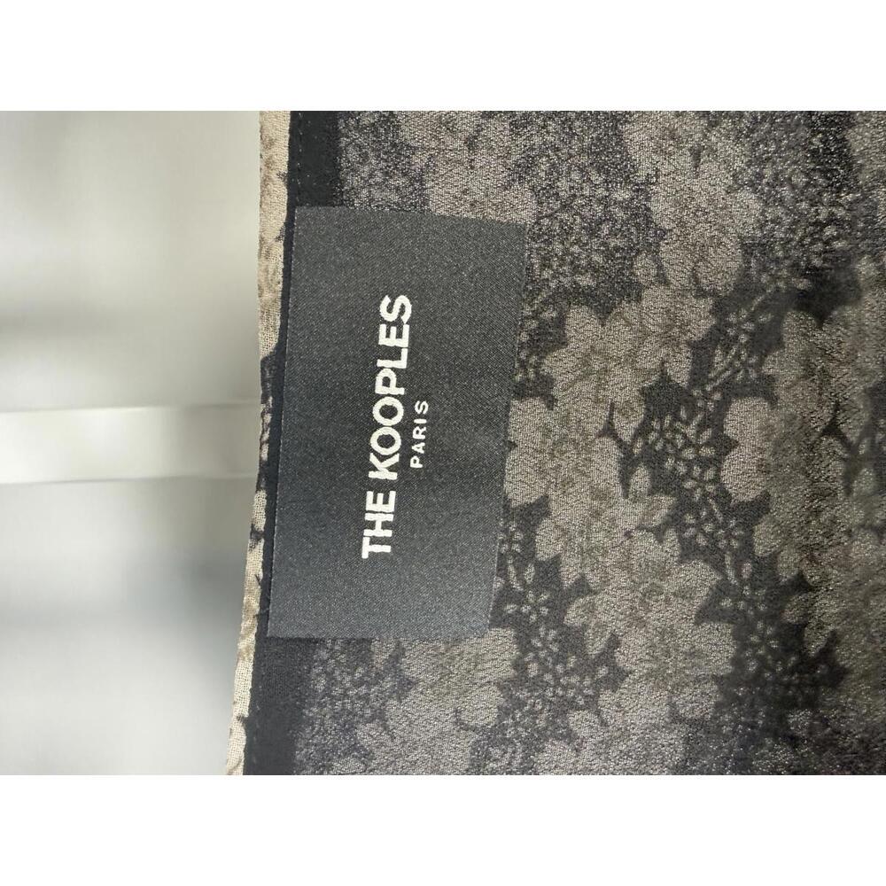 NWT The Kooples Jasmine Print Silk Wrap Dress Black Beige Floral Size 1 US XS-S - Picture 8 of 8